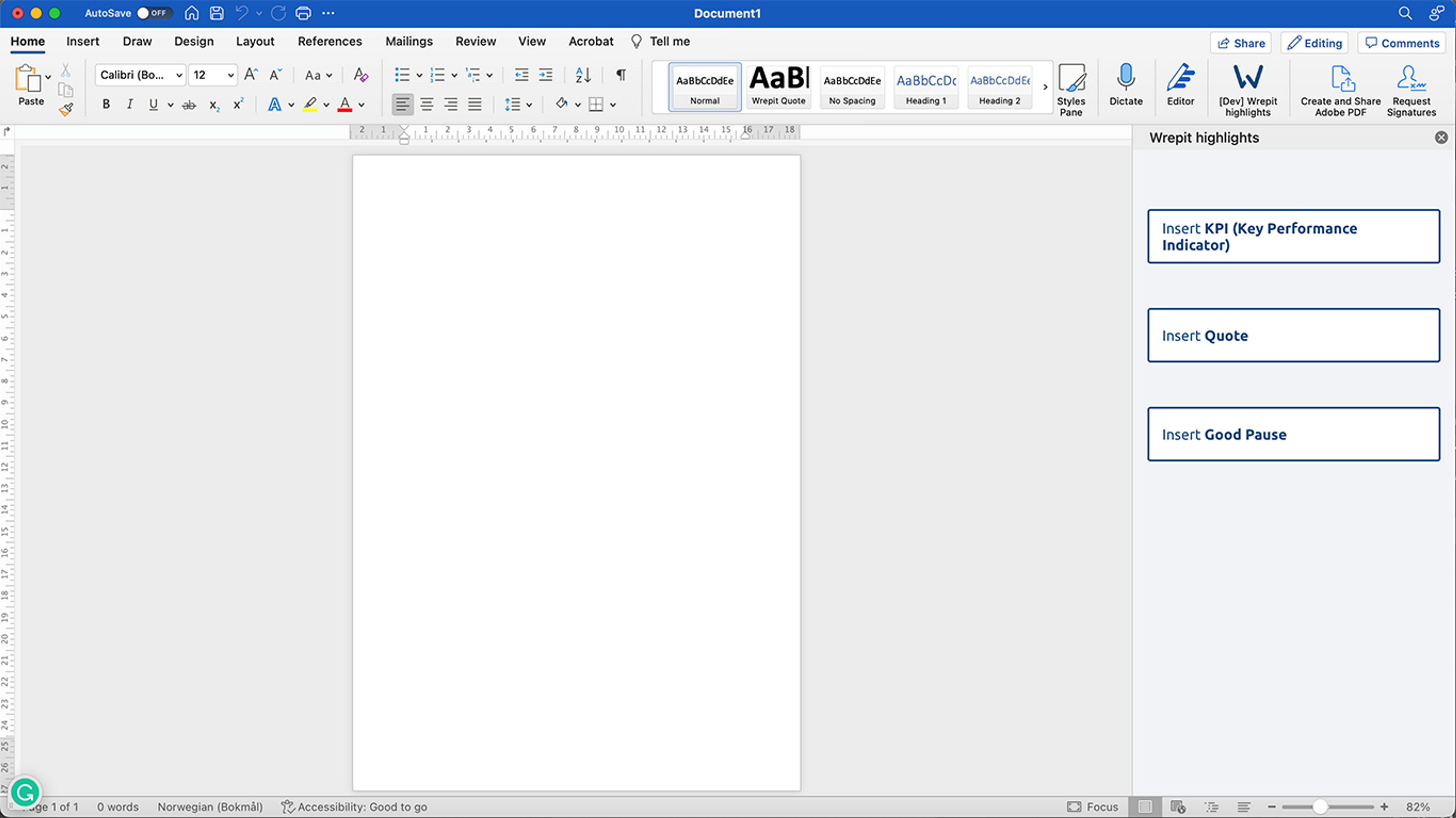 Wrepit Highlights: MS Word Add-in