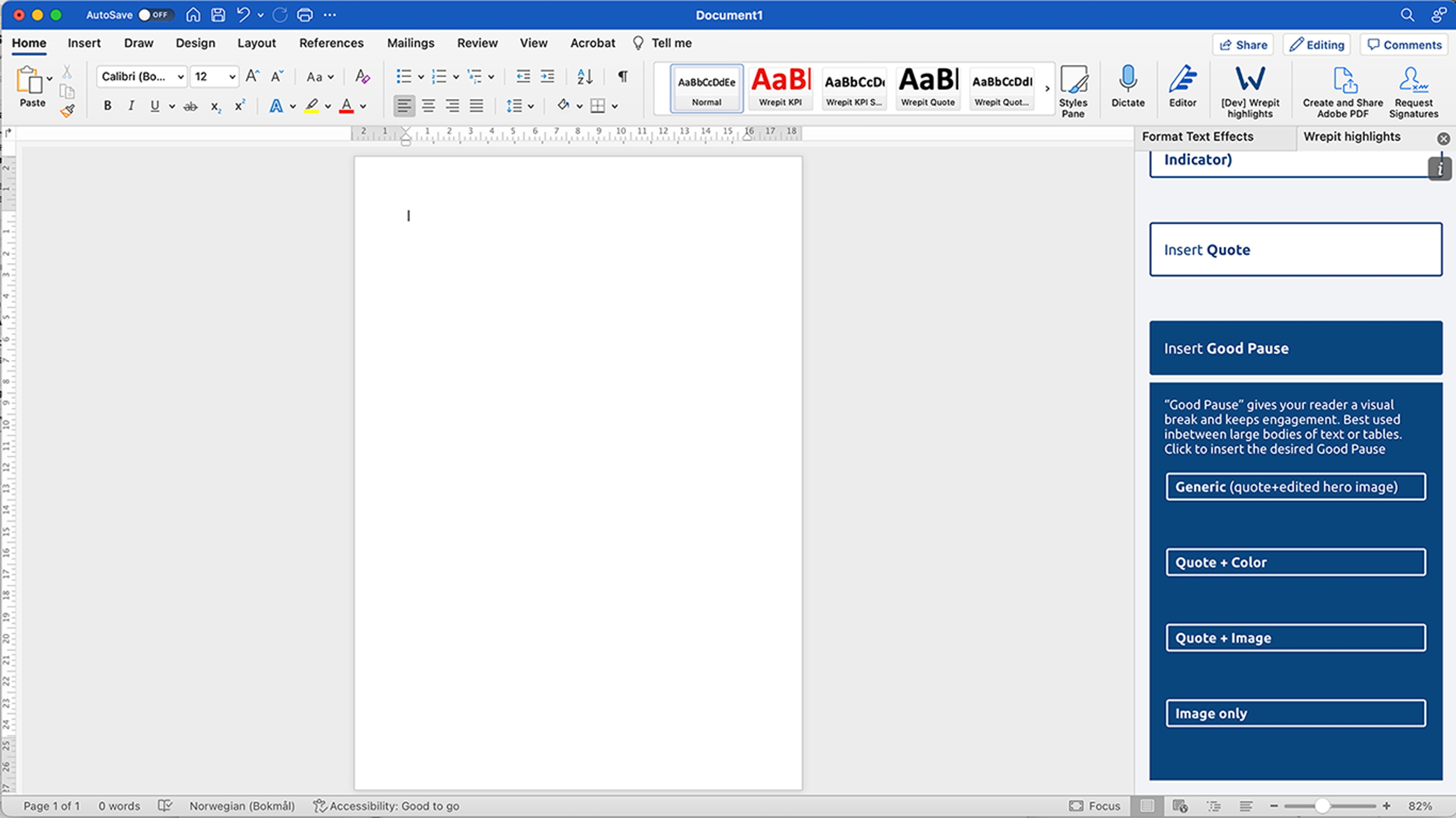 Wrepit Highlights: MS Word Add-in